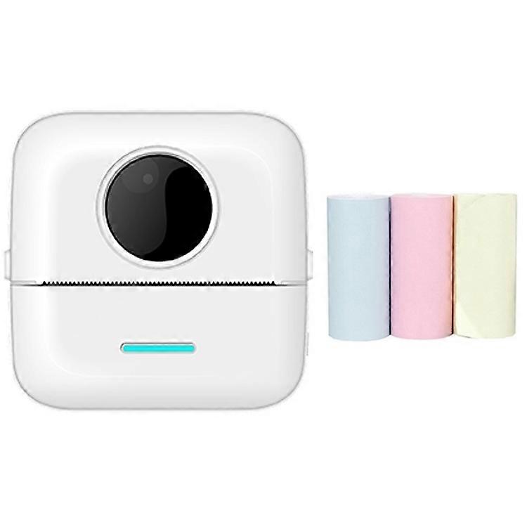 Mini Bluetooth Thermal Printer With 3 Rolls Color Paper