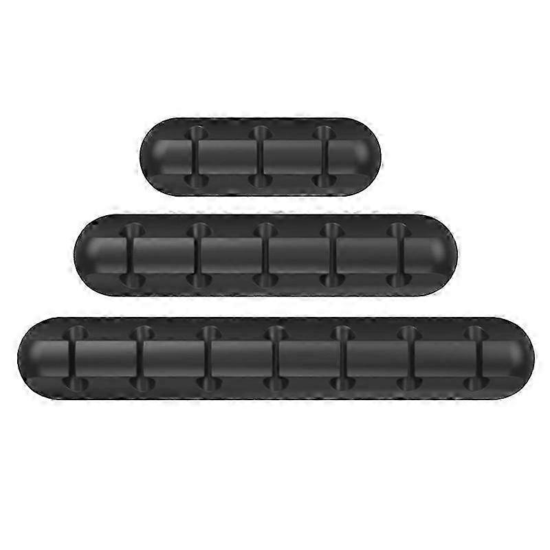 Black cable holder cable clip cable management, 3-pack cable clip cable management cable organizer multi-function cable management