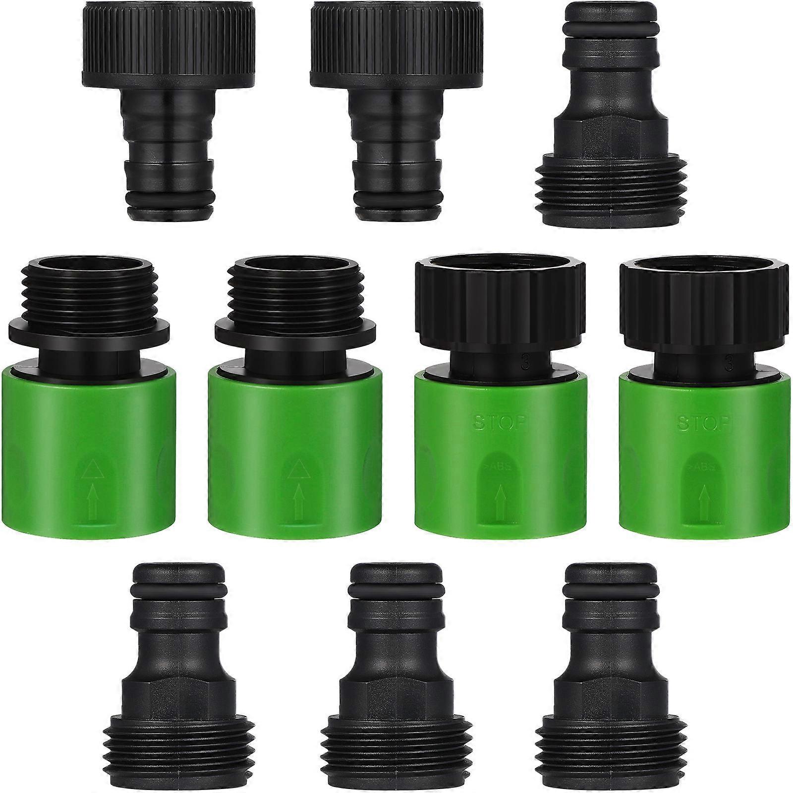 Plastic Hose Connector Kit Quick Release Garden Hose Fittings 3/4 Inch Thread for Outdoor Home Maintenance 10Pcs