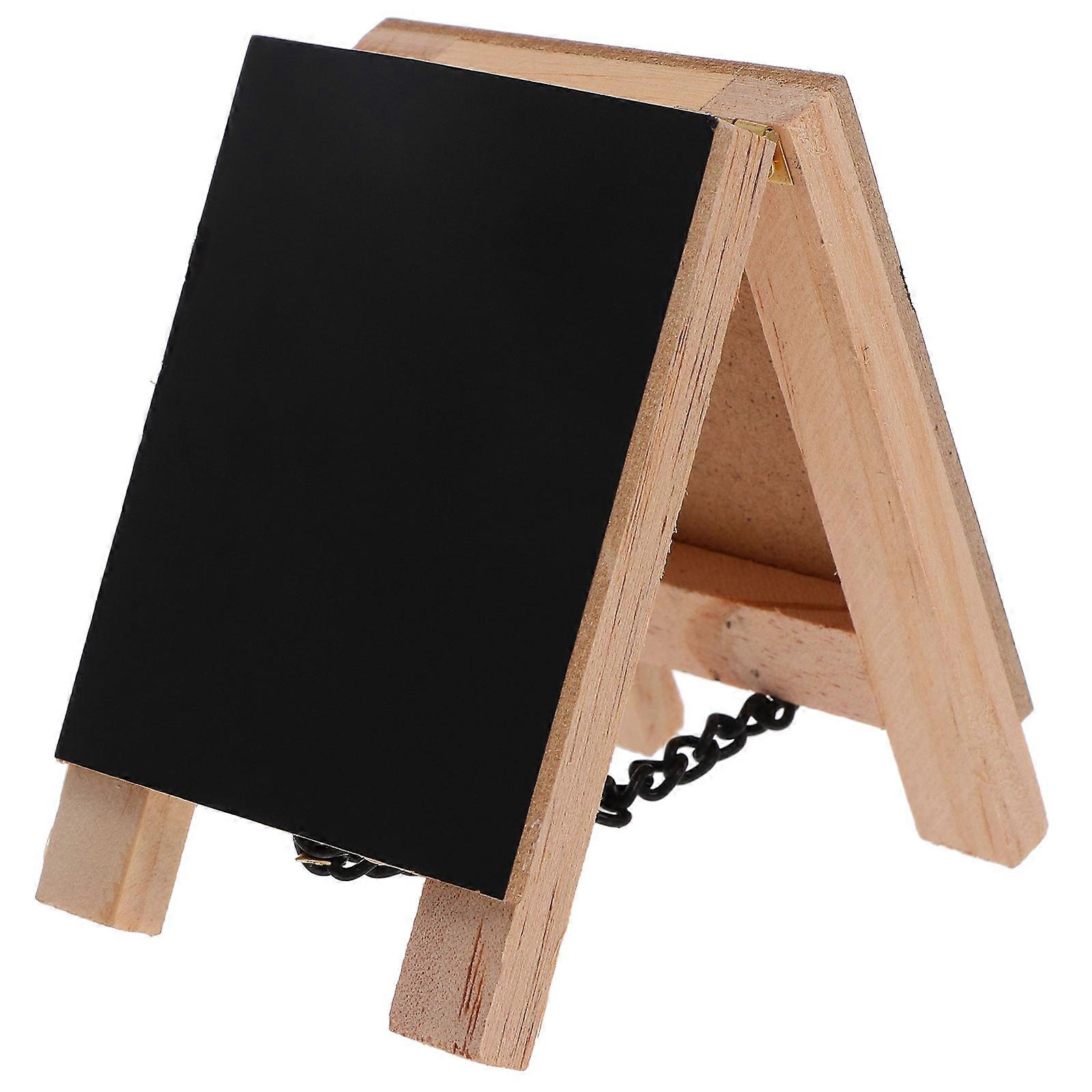 Wooden Easel Black Chalkboard Sign for Messages Double Sides Decorative Table Top 1Pc