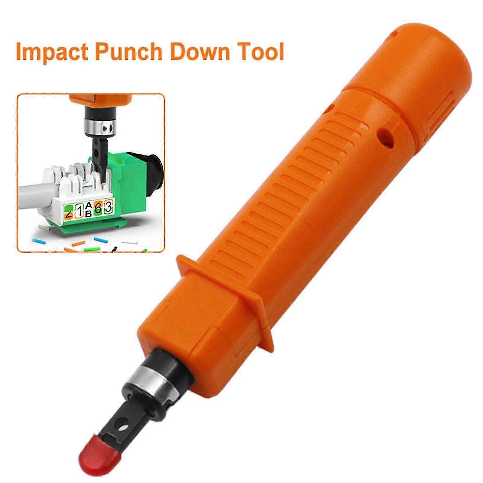 Impact Punch Down Tool Double Head Multi-fuction Cable Crimper Insert Cut Off Wire Crimper for 110 AMP Module