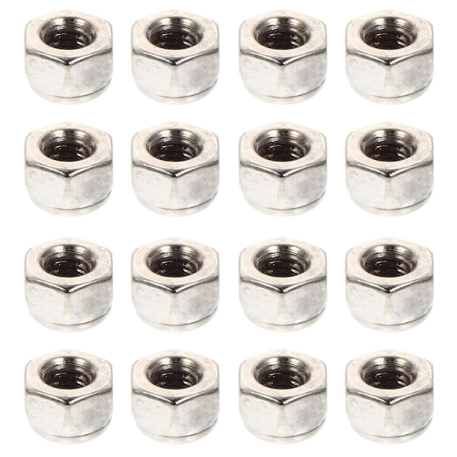 Carbon Steel Hex Nut Set for Car Silver Color 100pcs per Pack Great for Fastening Projects