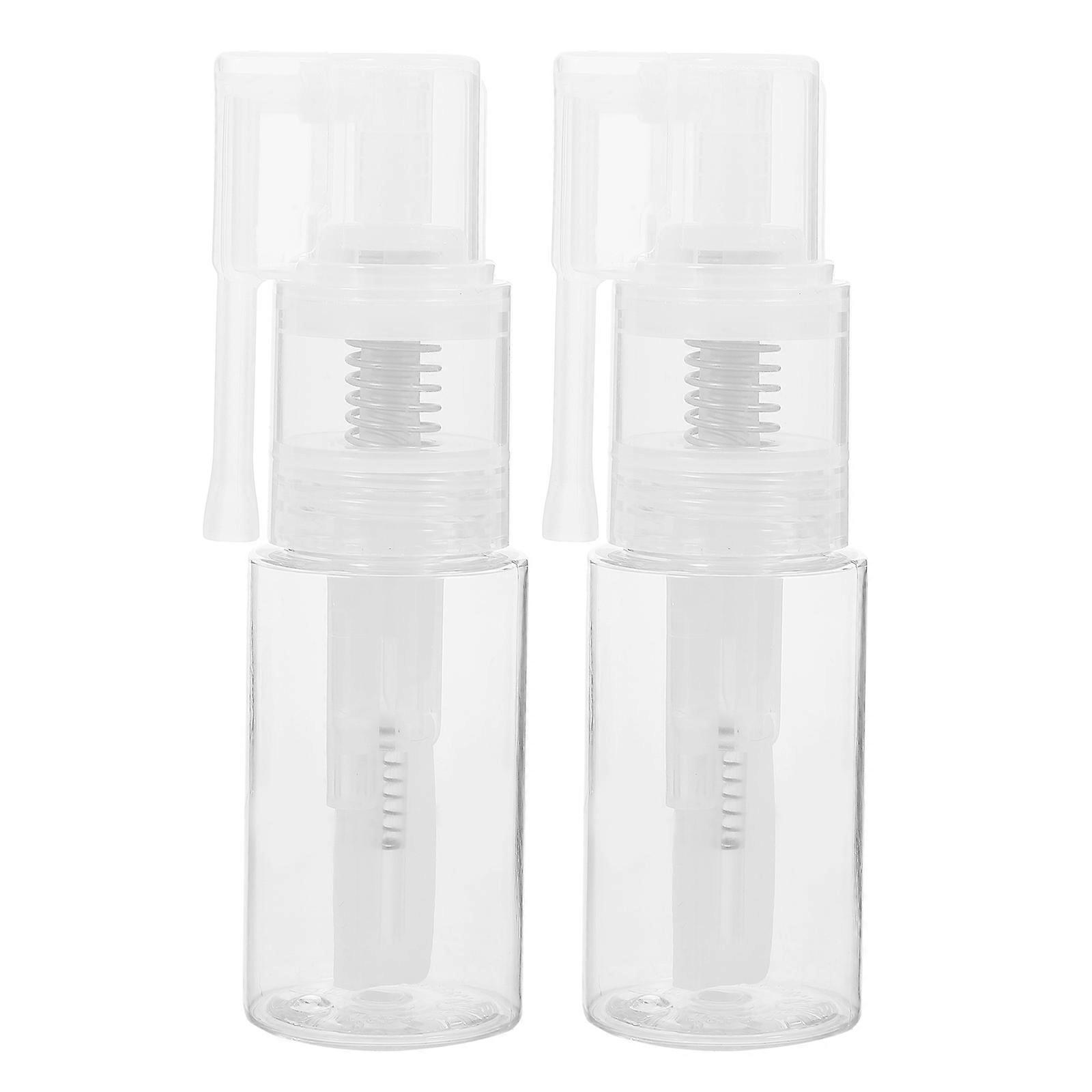 2pcs Refillable Fine Powder Spray Bottles, Lightweight Travel Containers for Home, Salon & Barbershop Use, Durable Design Each