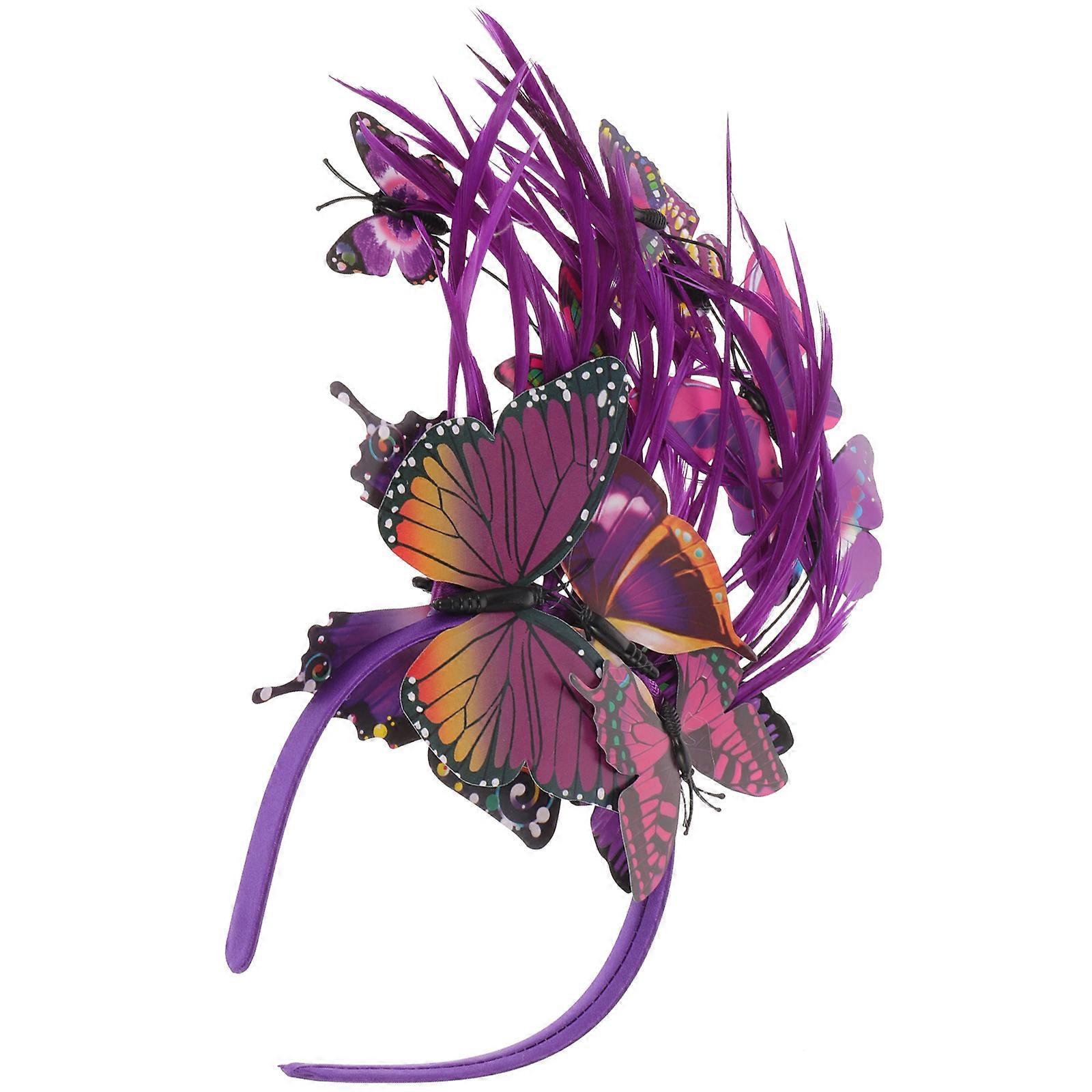 Lightweight Butterfly Fascinator Headband for Women – Elegant Hair Accessory for Weddings, Tea Parties, and Costume Events