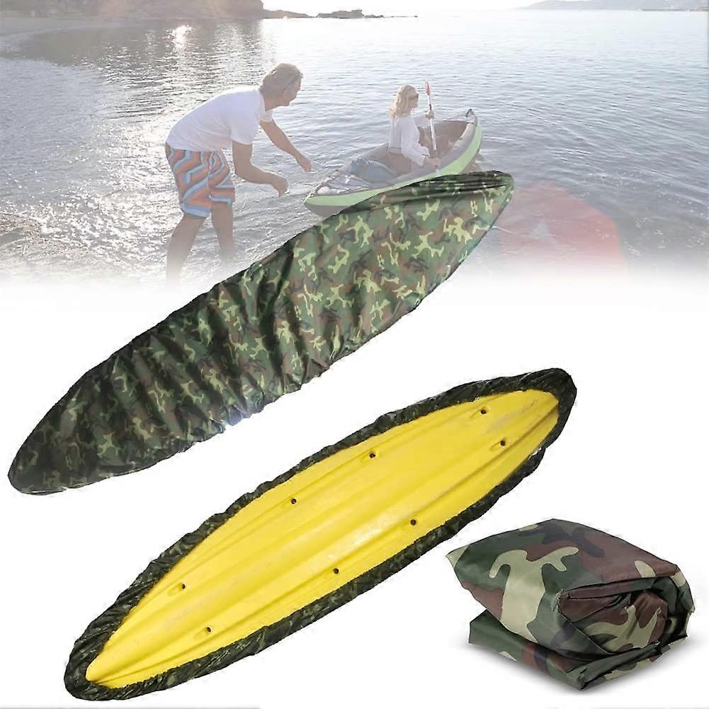 Boat Tarpaulin Cover, Universal Kayak Cover, Canoe Cover with Elastic Drawstring, Easy Storage, UVResistant, Waterproof (Grey: A, Size: 3.5M) 3.5M A