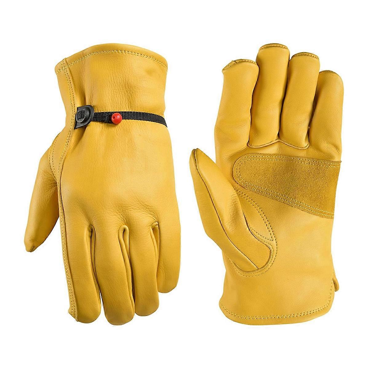 PU Leather Work Gloves with Reinforced Palm for Driver