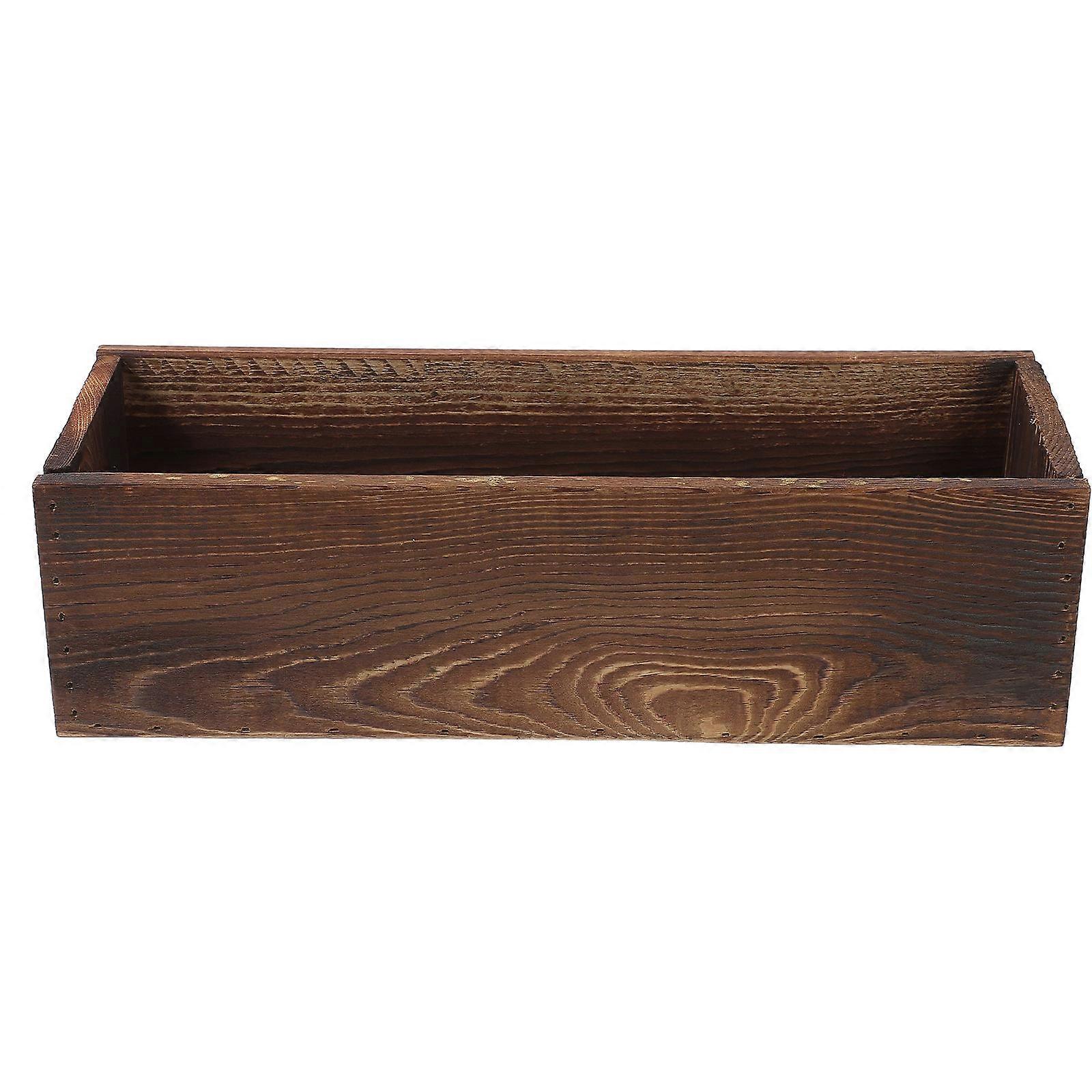 Artistic Durable Wooden Flower Planter Pot for Succulents and Cacti – Stylish Garden Decor for Balconies and Patios