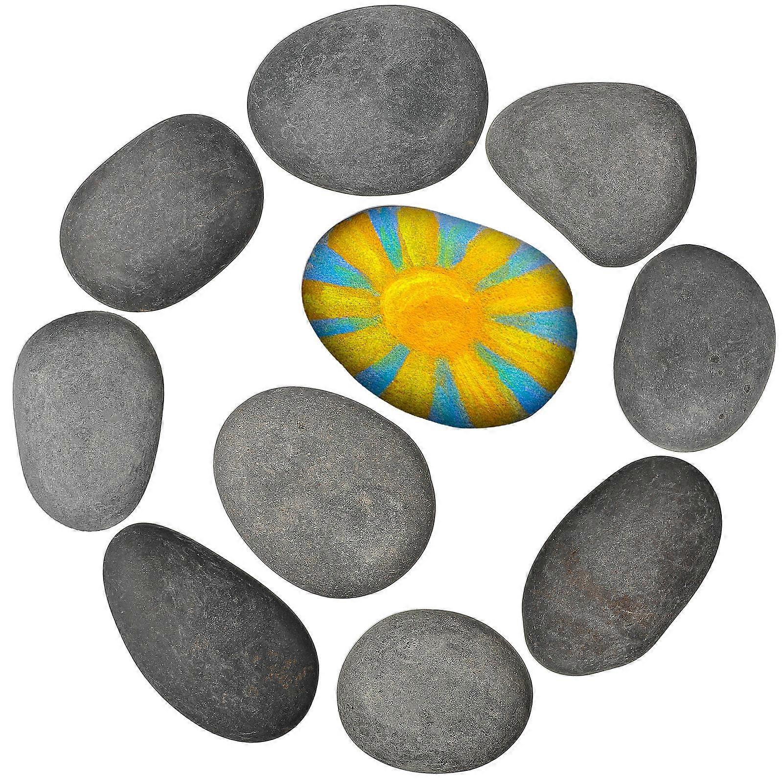 10pcs Smooth Polished Rocks for Creative DIY Crafts   Multi Use Stones for Artistic Drawing, Imagination & Skill Development