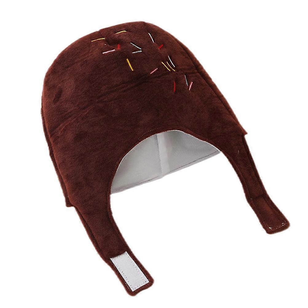Chocolate Shaped Decorative Hat for Party Photo Prop Made of Plush Material One Size Fits All