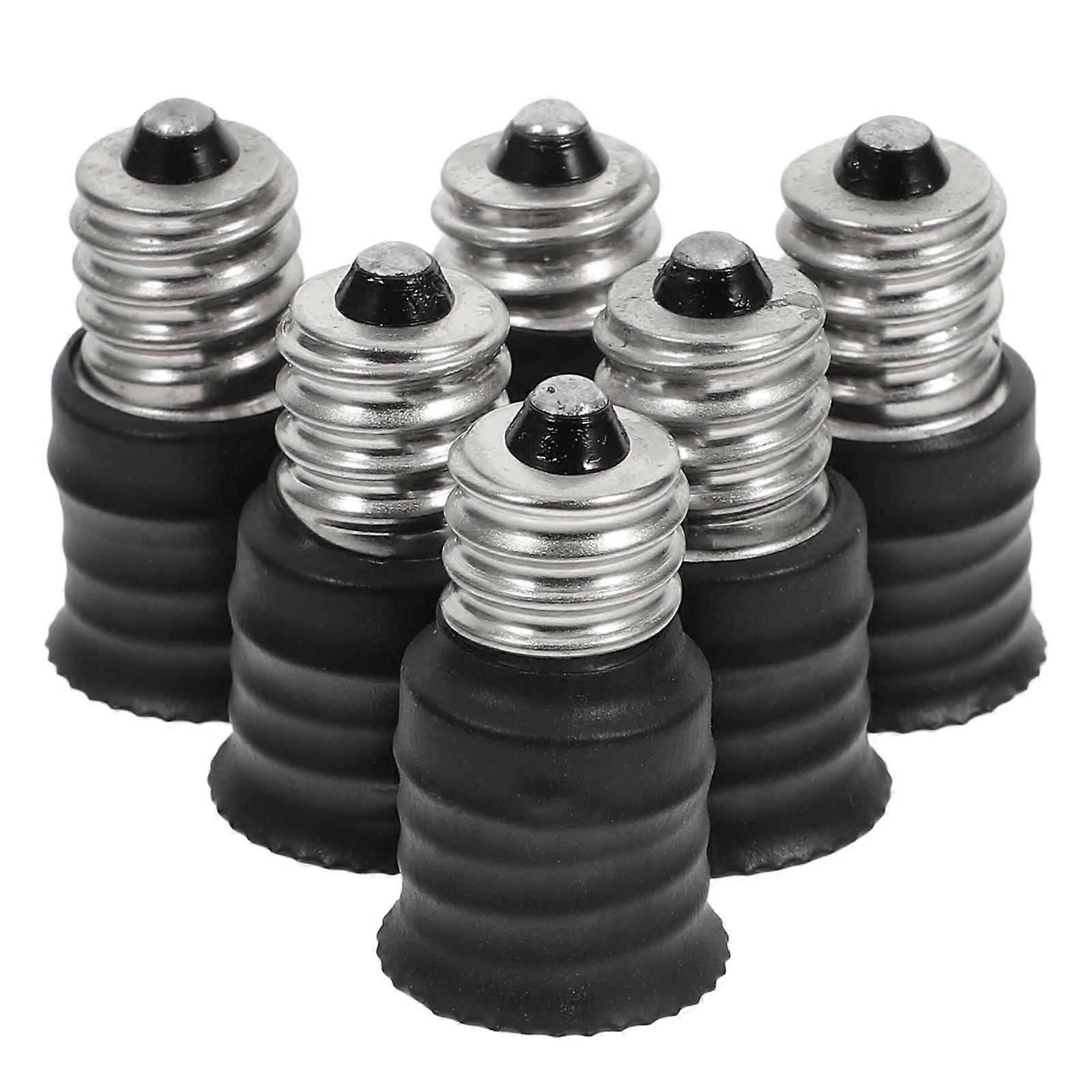 6pcs Household Bulb Adapter E12 to E14 Light Bulb Base Adapter Easy Conversion Bulb Converter Lamp Socket Adapter E12 to E14 Socket Converter