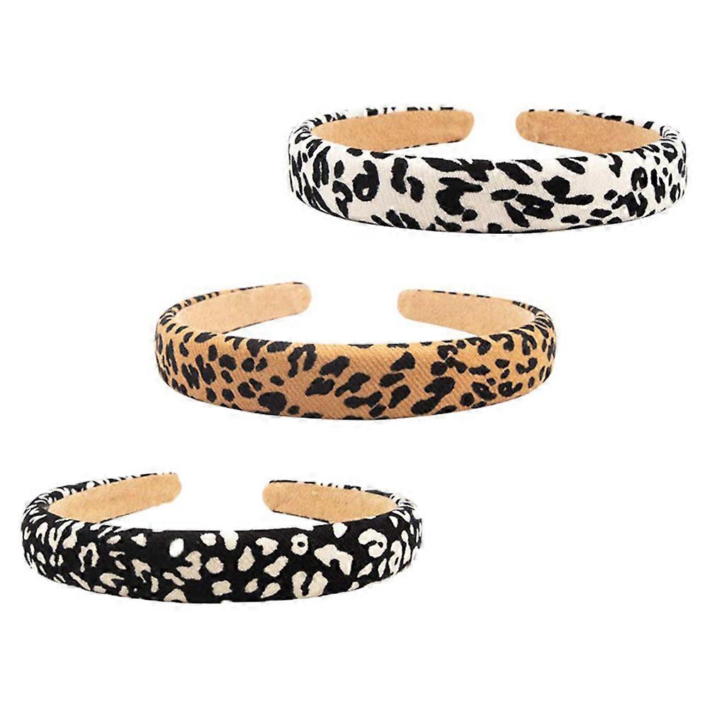 Leopard Print Hair Bands Set of 3 Stylish Hair Accessories for Women, Perfect for Parties, Weddings, Festivals & Daily Wear