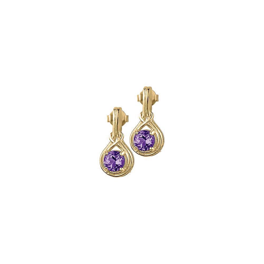 Jacques Lemans - Studs sterling silver plated with amethyst - SE-O107L