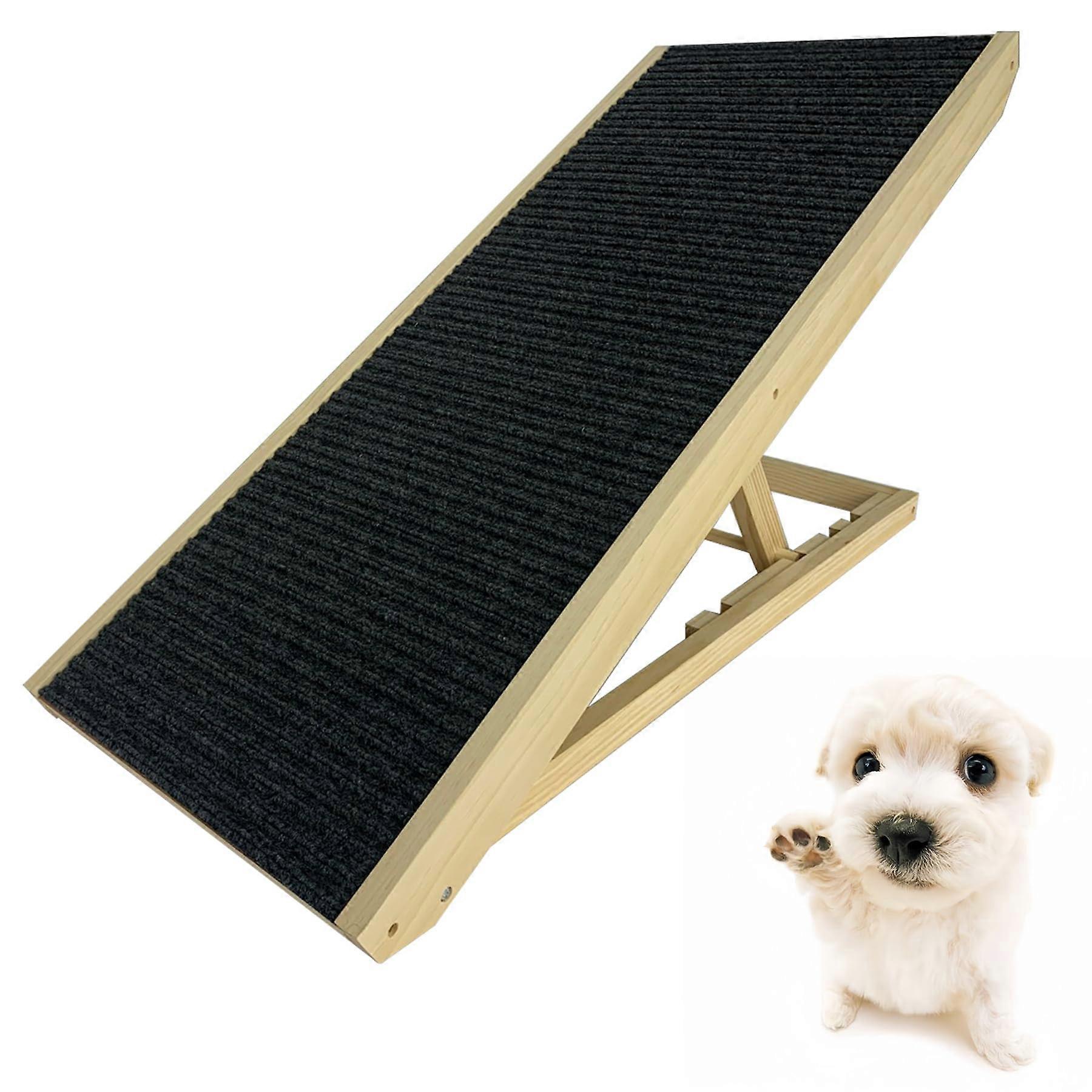 Dog Stairs for Small Dogs, Foldable Cat Stairs, Height Adjustable Pet Ramp