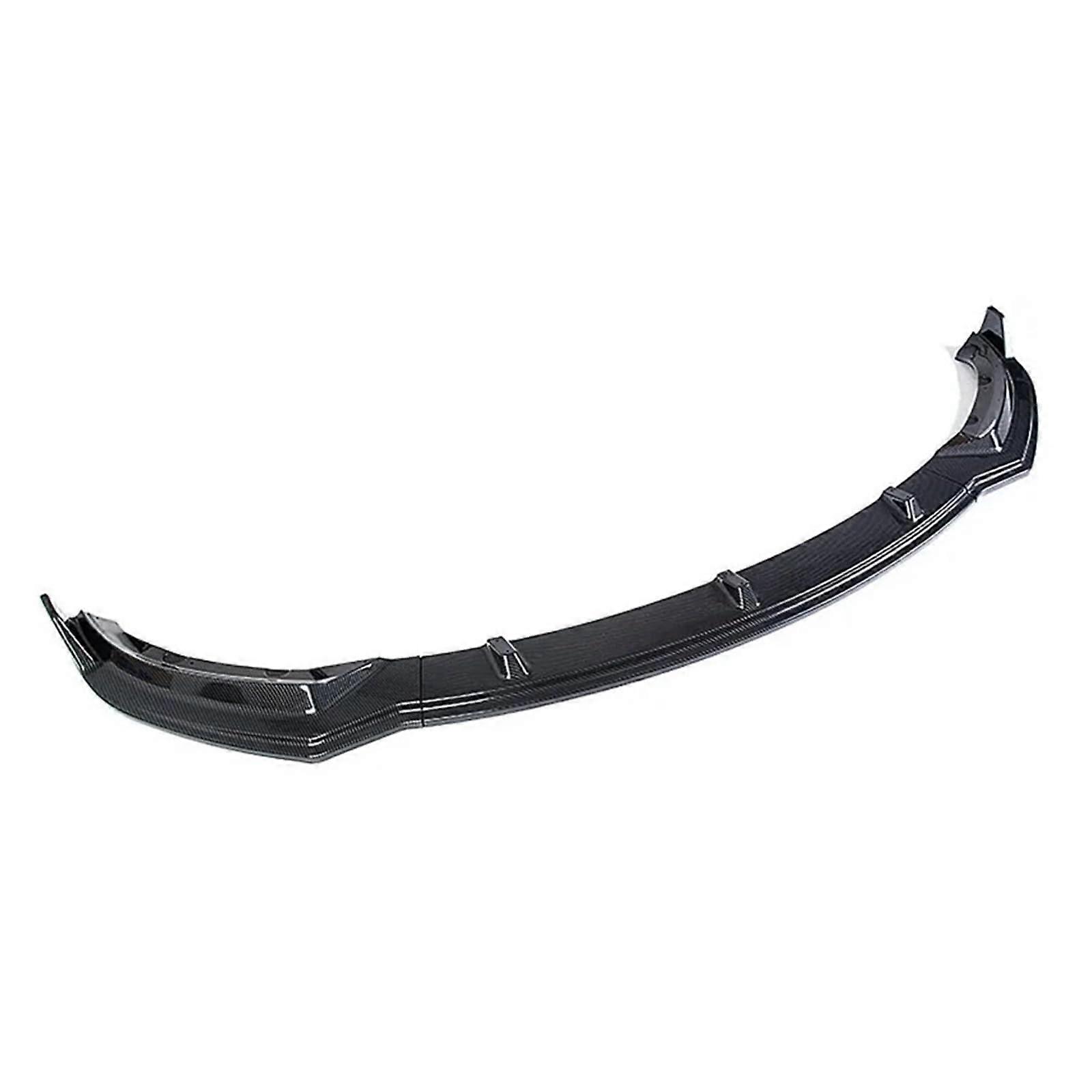 Auto Front Spoiler Lip Protection Guard Compatible With Tesla Model 3 2017-2023 Glossy Carbon Fiber Diffuser