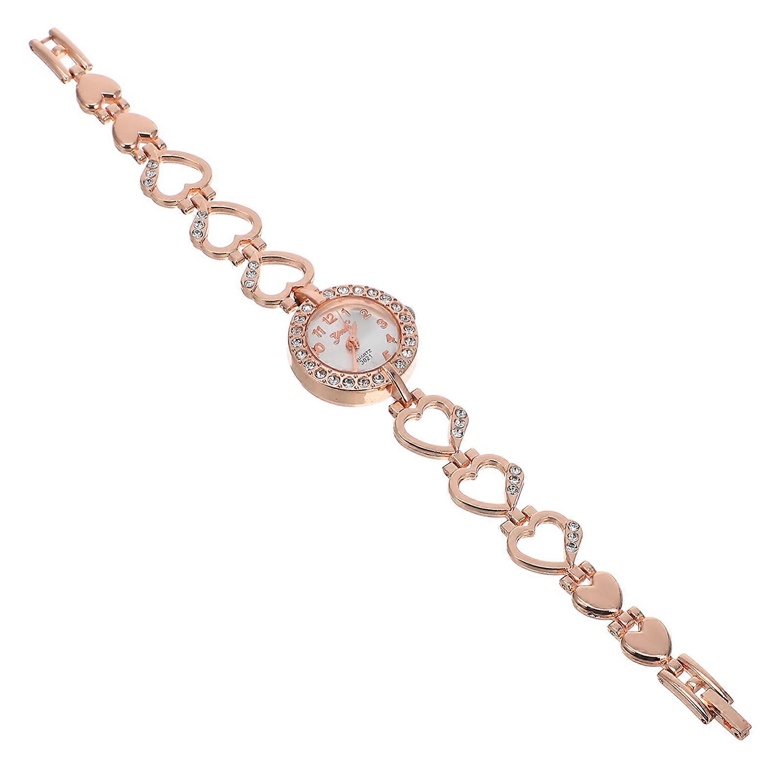 Here's a polished and professional product description based on the details you provided:

 

**Women's Rhinestone Digital Quartz Watch – Rose Gold