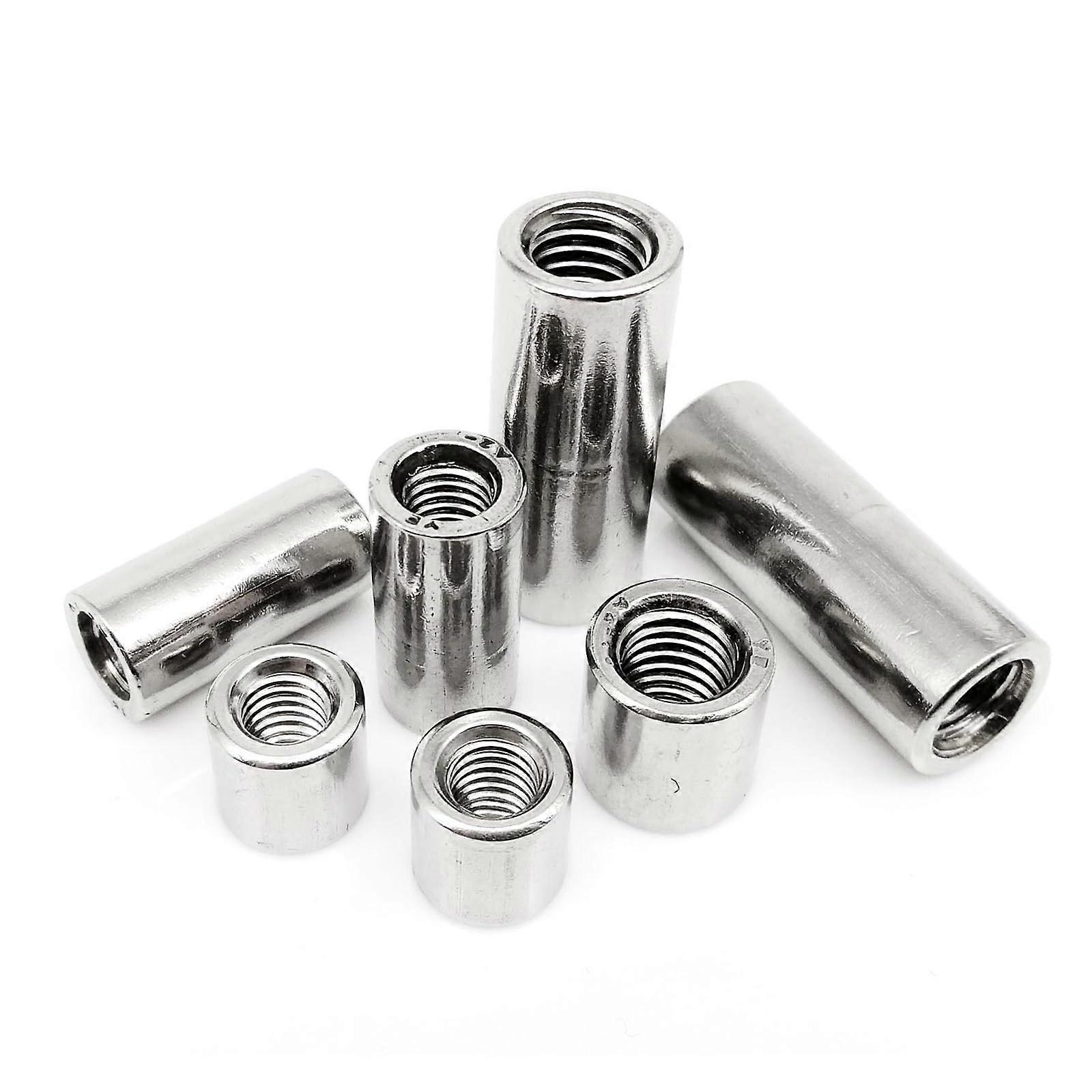 Hand Nut Pack of 10 M3 M4 M5 304 Stainless Steel Clutch Nuts M4 x 8 x 6 Length Connection Sleeve Nut, 10 Pieces