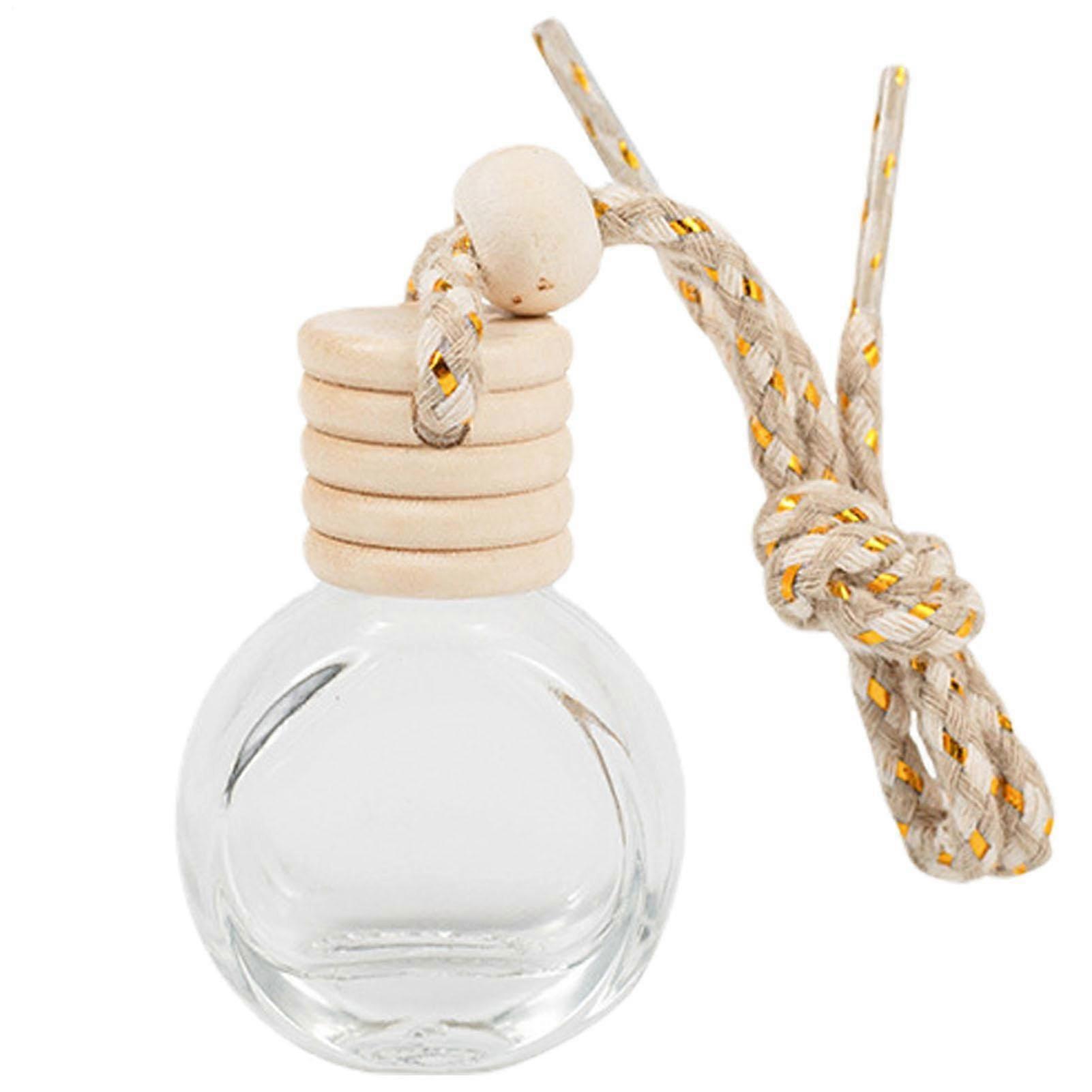 Hanging Car Diffuser Car Air Freshener, Refillable Hanging Diffuser Bottle, Decorative Air Freshener for Car and Home Gold Rope