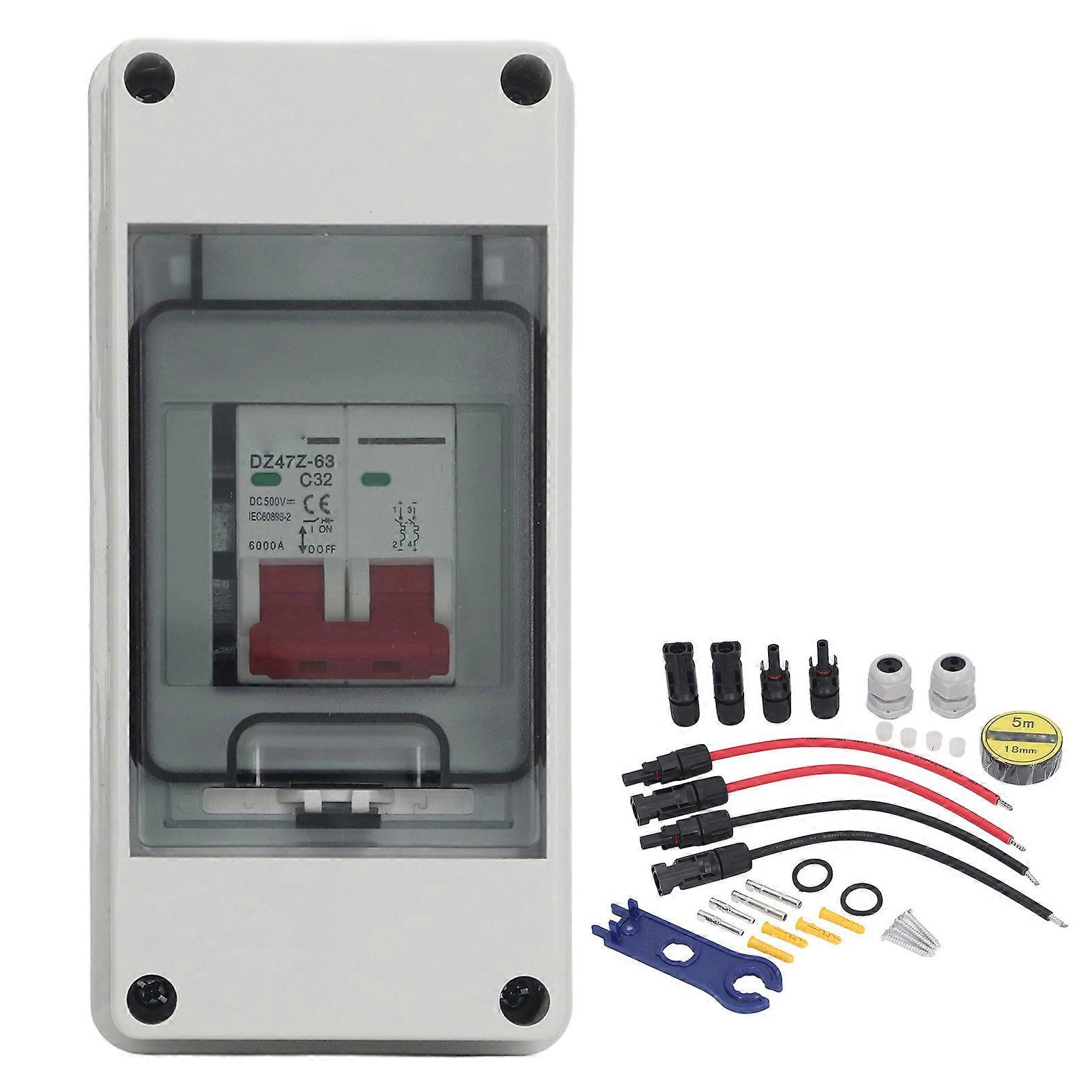 DC500V Photovoltaic Electrical Isolator Switch IP65 Waterproof PV DC Disconnect Switch for Outdoor Use 32A