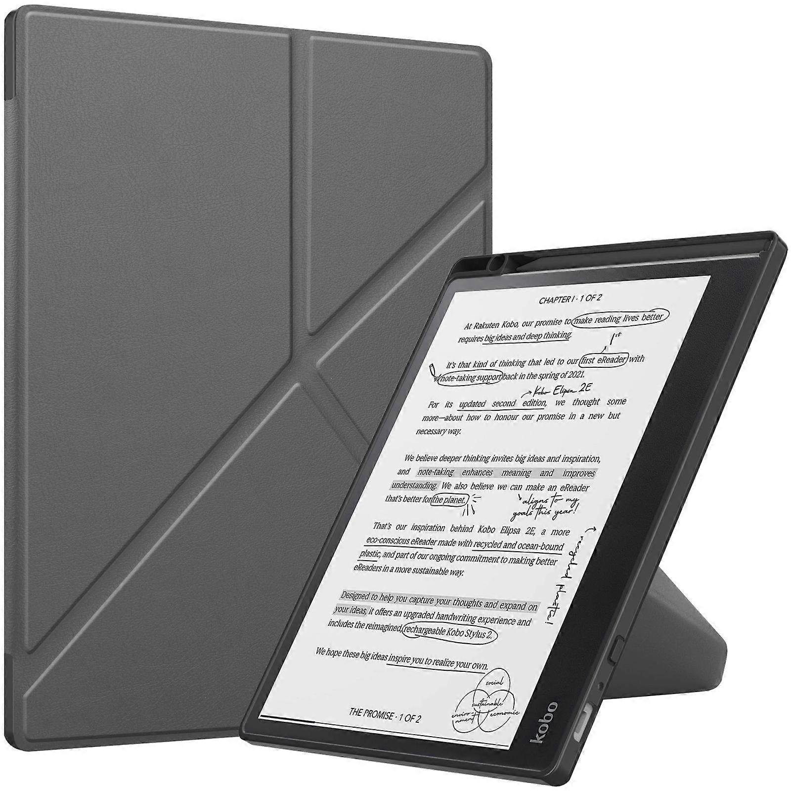 Solid Color Deformation TPU Leather Smart Tablet Case For Kobo Elipsa 2E