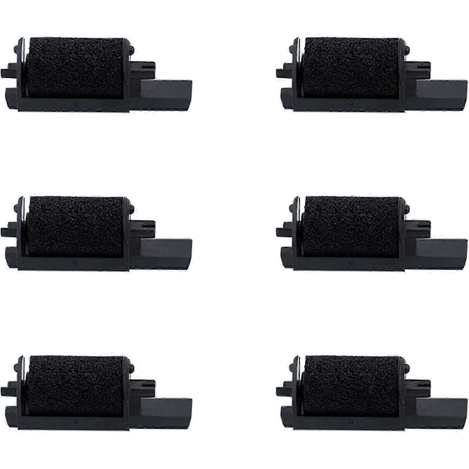 6PCS Ink Roller Set for IR40T for CITIZEN CX-123 /CX-120 Calculator and Many Others black red