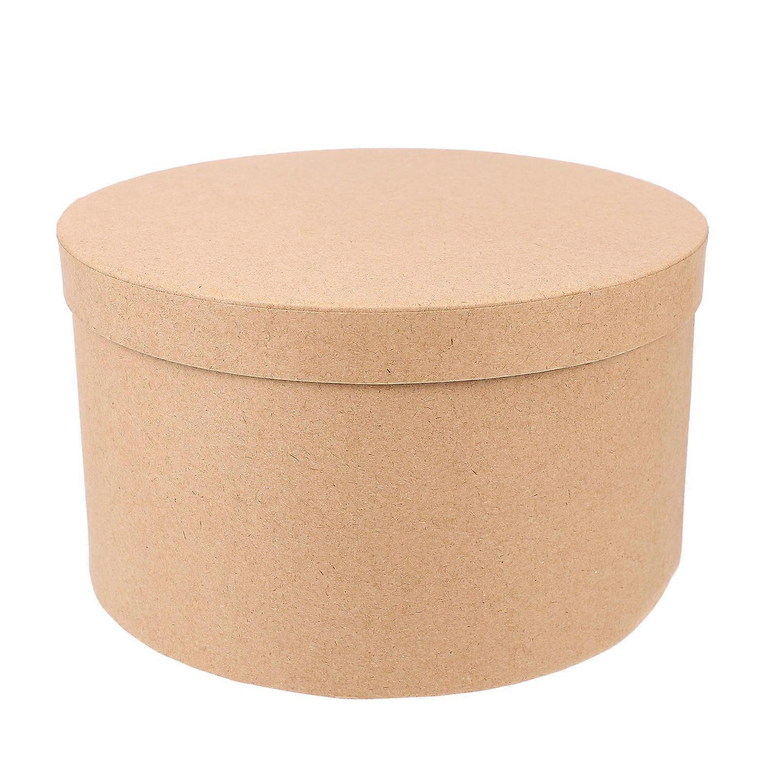1 Set Round Kraft Paper Cookie and Cake Container Cupcake Box