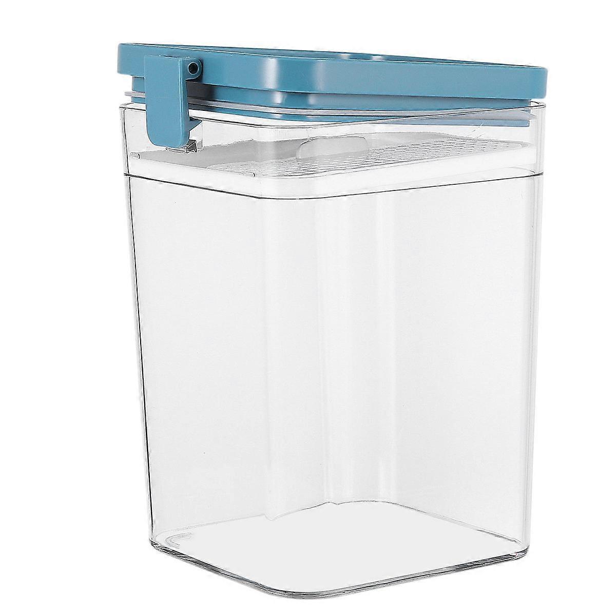Cereal Container Sealed Storage Jar Household Users Blue 1000ml Airtight Dust-Proof 1Pack