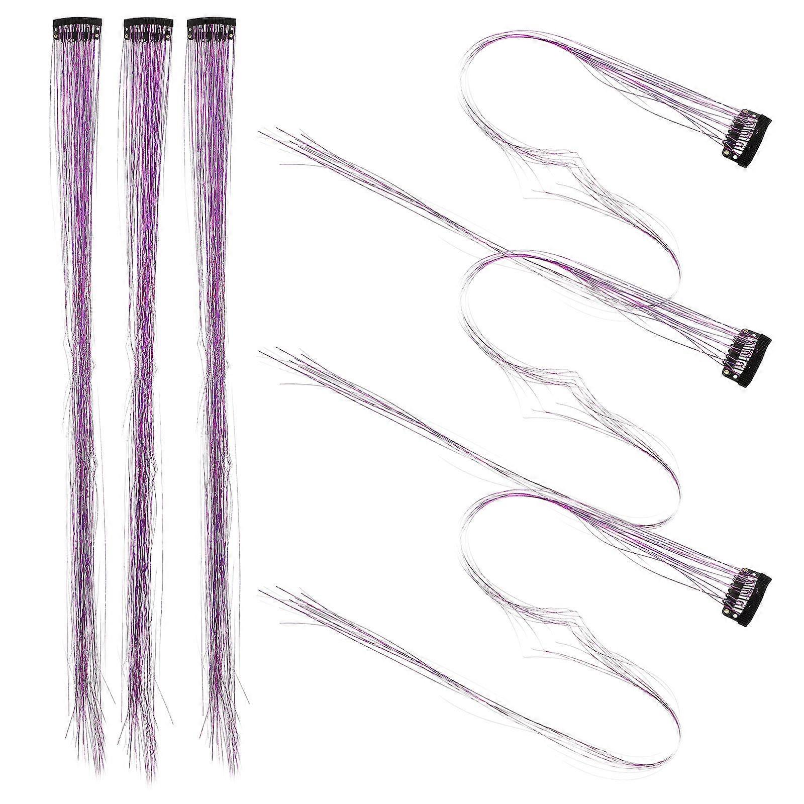 كليب في ملحقات الشعر الملون بهرج الشعر الجنية النساء DIY عشاق تصفيف الشعر 6 قطع