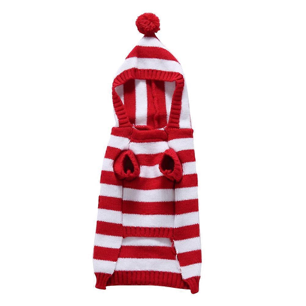 Striped Dog Sweater Christmas Style Dog Apparel Assorted Color XXL For Pet Owners 1Pcs