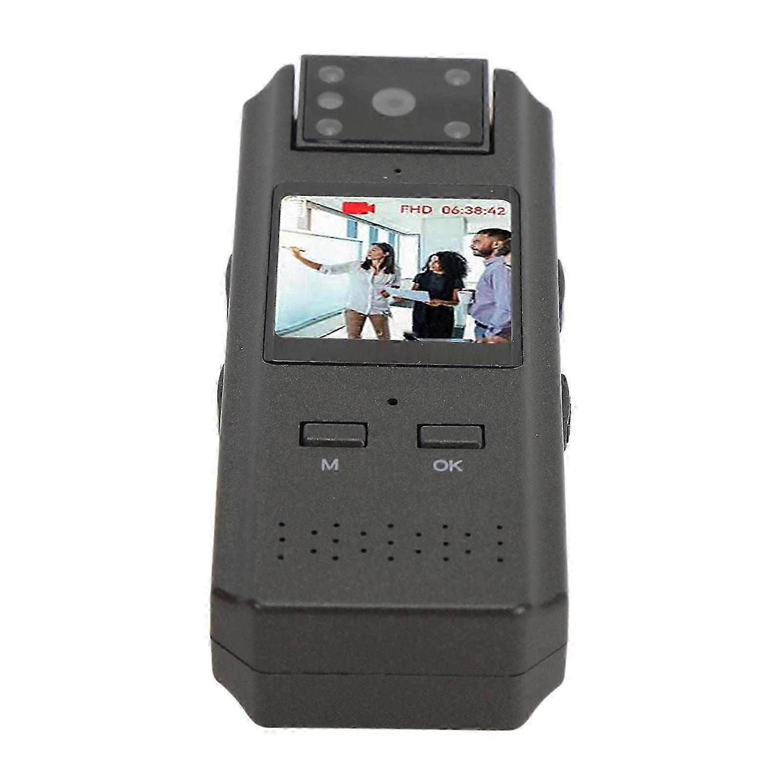 4K Portable Body Worn Camera with 42MP - 180�� Rotating Lens & WiFi Connection for Easy App Streaming and Recording