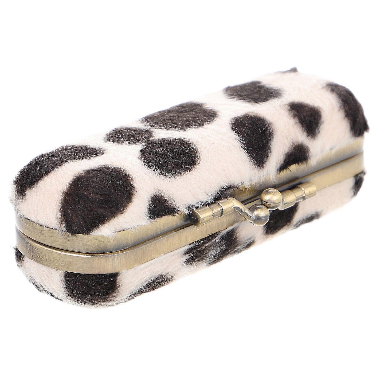 Vintage Portable Lipstick Case with Built in Mirror, Iron & Lint Free Holder for Travel Makeup Organizer – Stores Lip Balm & Gloss