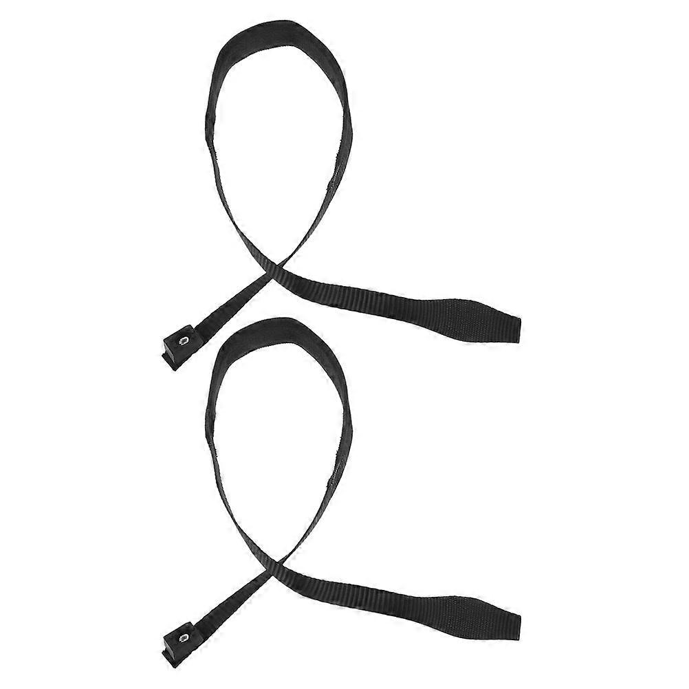 Durable Adjustable Trekking Pole Wrist Straps for Hiking, Skiing Support & Stability – 2pcs Black