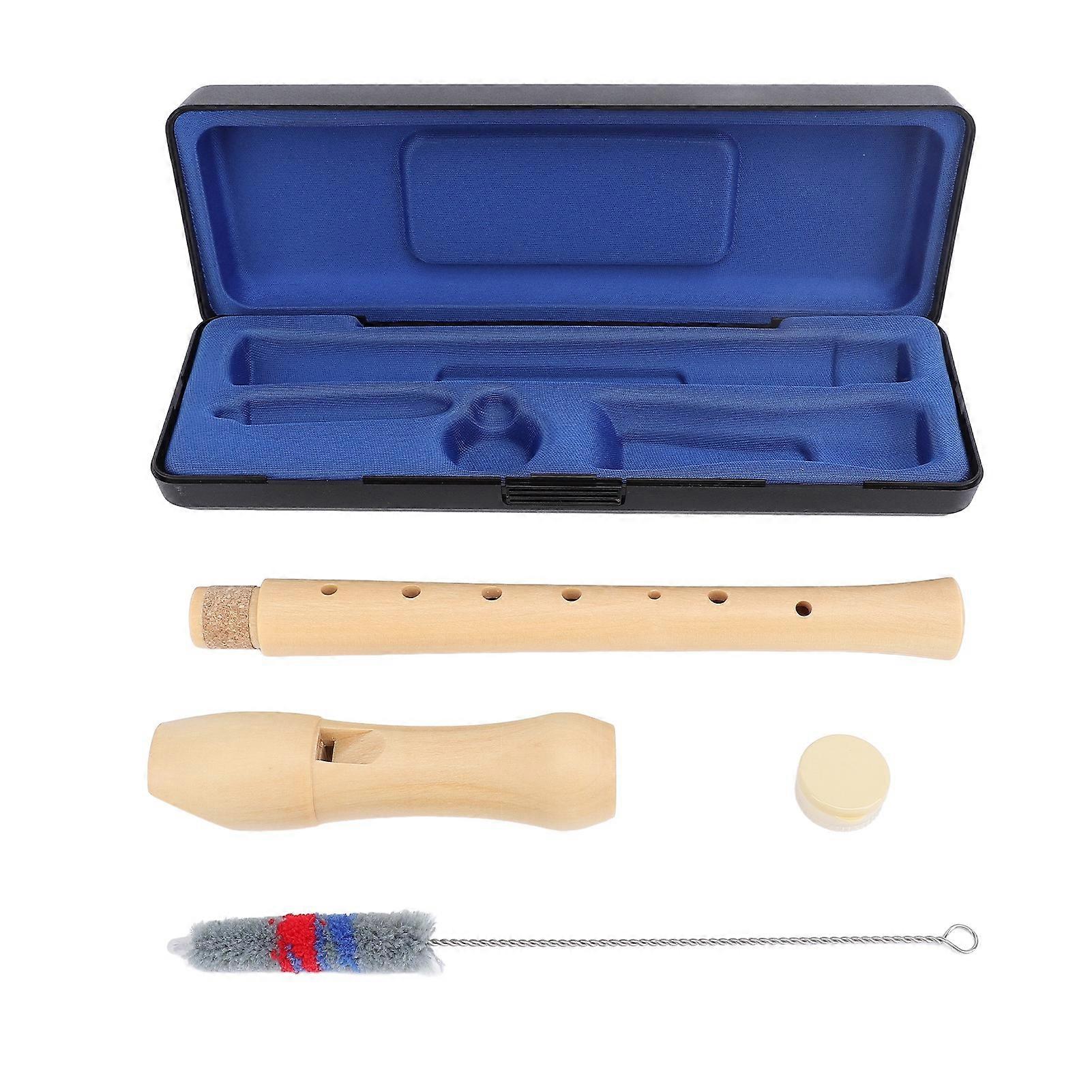 Soprano Recorder 8 Holes C Key Maple Wood Recorder Instrument for Children Beginner German Style