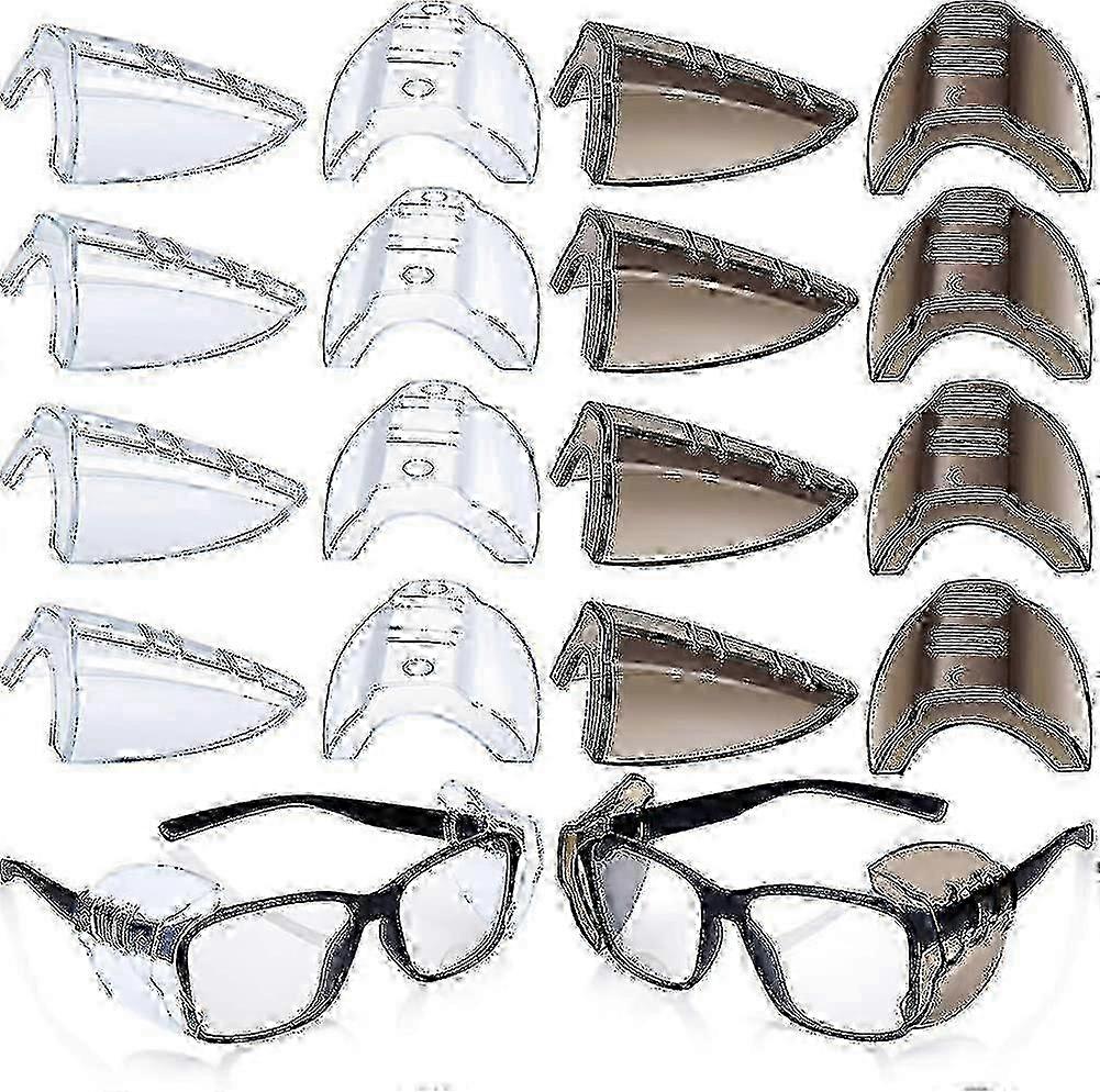 8 par sikkerhedsbriller sidebeskyttelse Slip Clear Fleksibel Slip Shield hwy