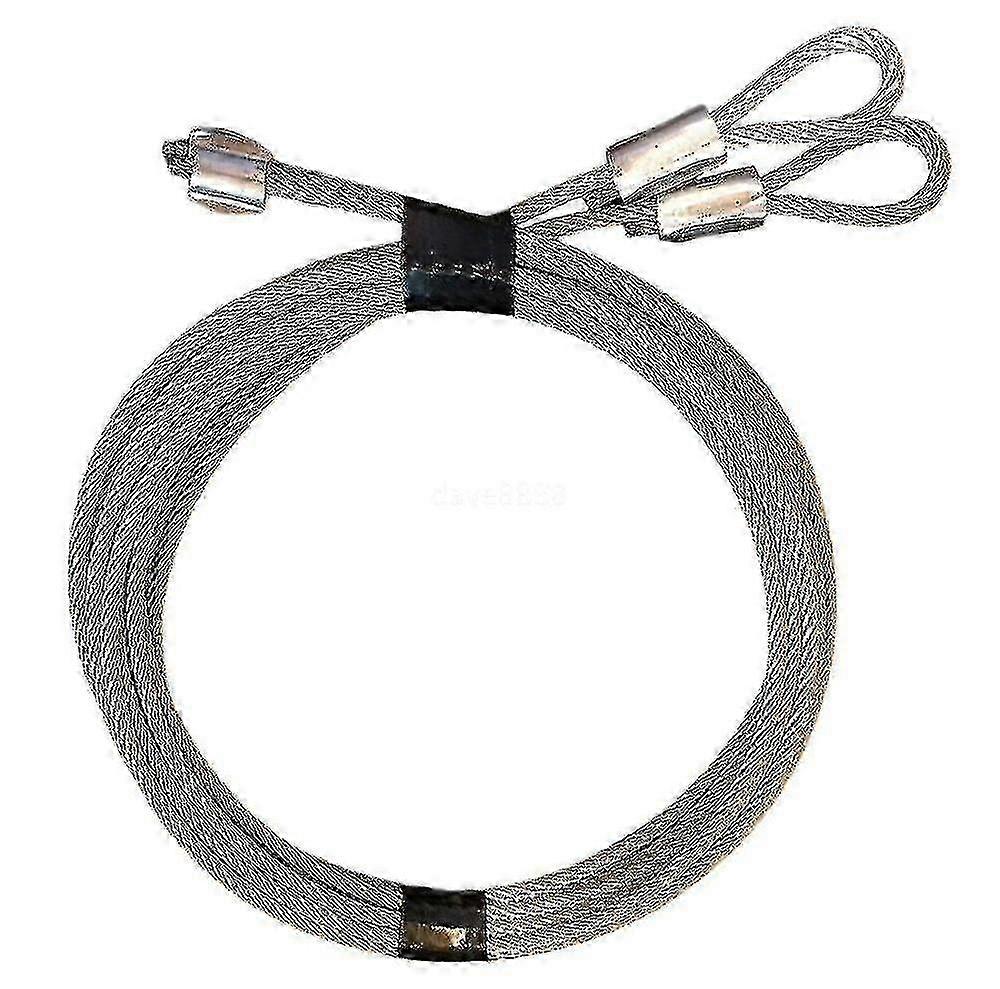 Secure garage door cable kit with steel braid and S hooks