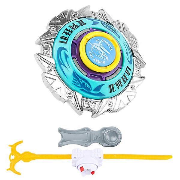 1 set spinning top toy classic anime elements anti-scratch rotating funny gyroscope toy for entertainment Cyan