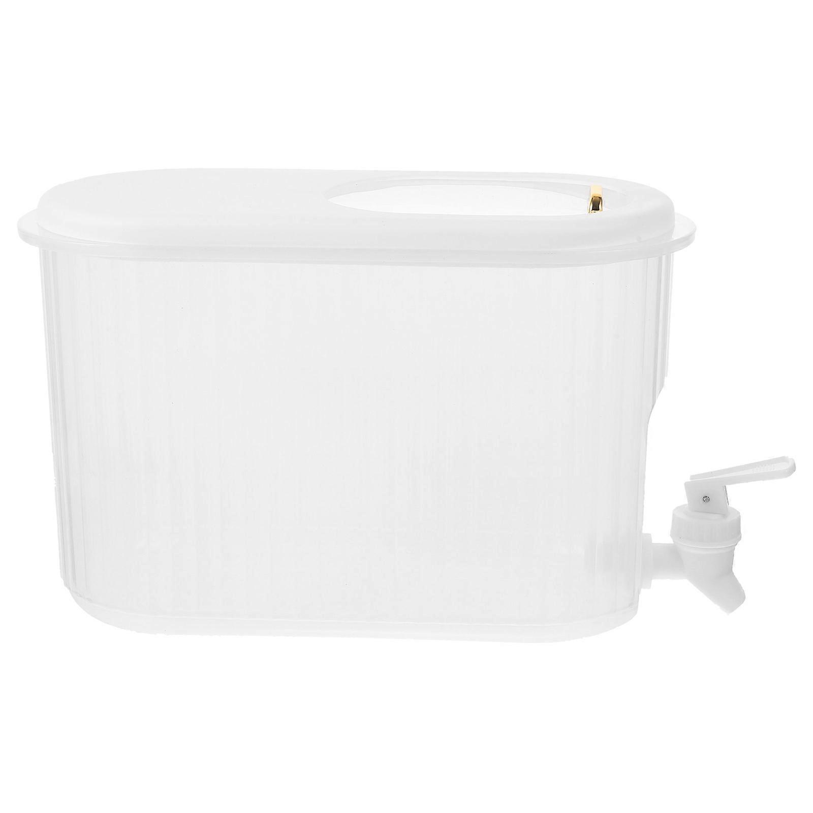 Beverage Dispenser with Spigot for Families Made of PP Material White Color Fits in Fridge 3.5L Capacity