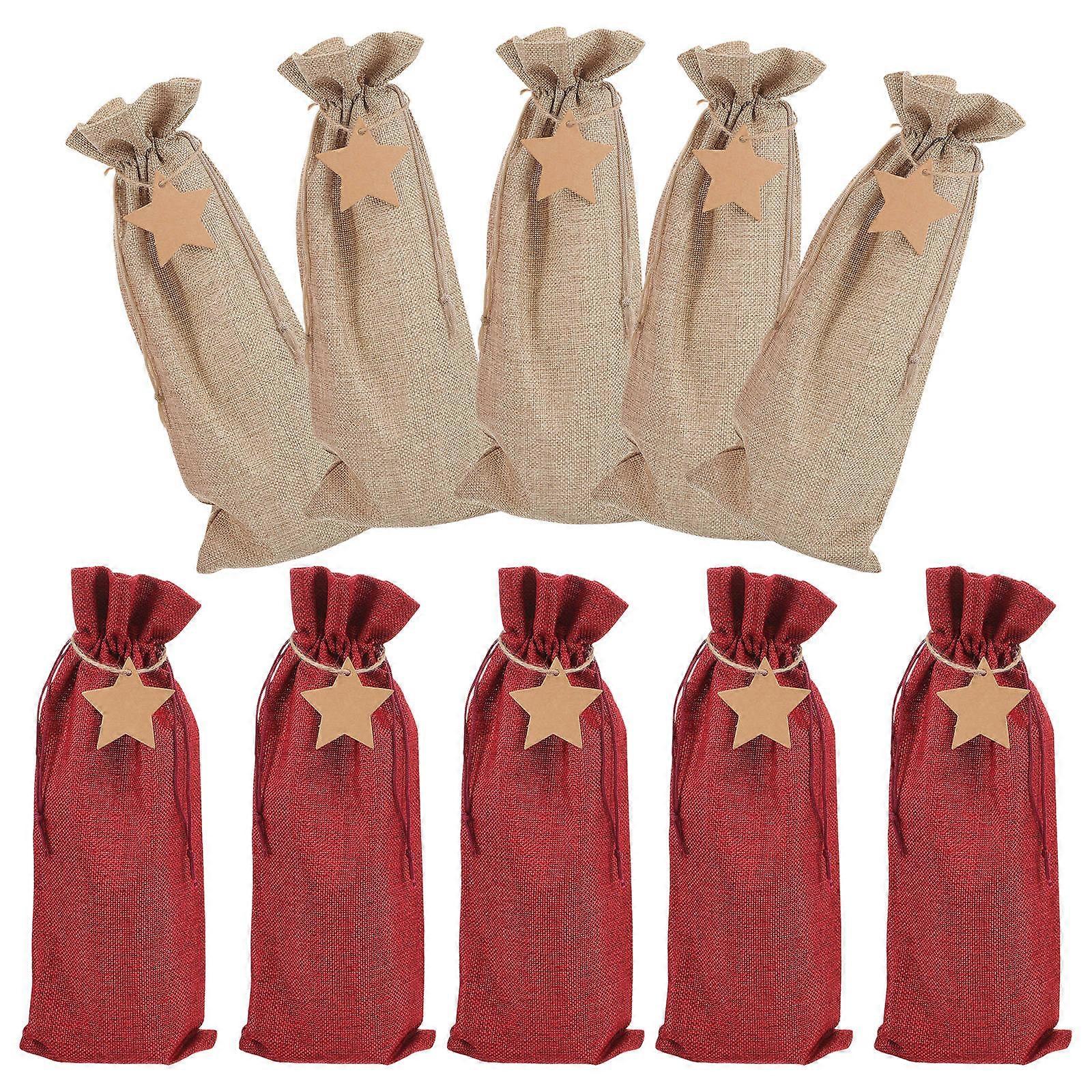 Carrying Case Drawstring Pouches Gift Giving Reusable Linen 1 Set