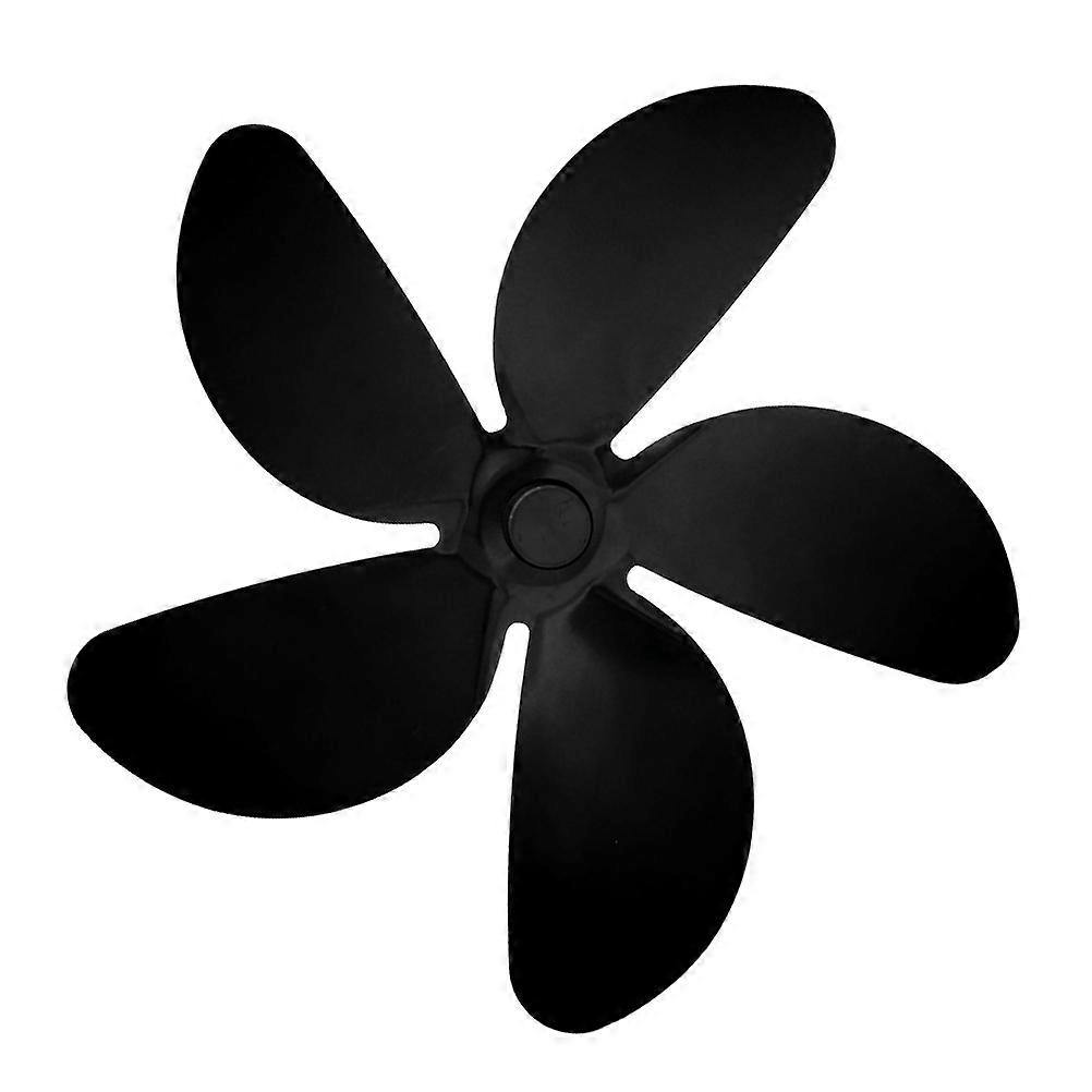 Black Aluminum Alloy Fireplace Fan with 5 for Quiet and Efficient Stove Use