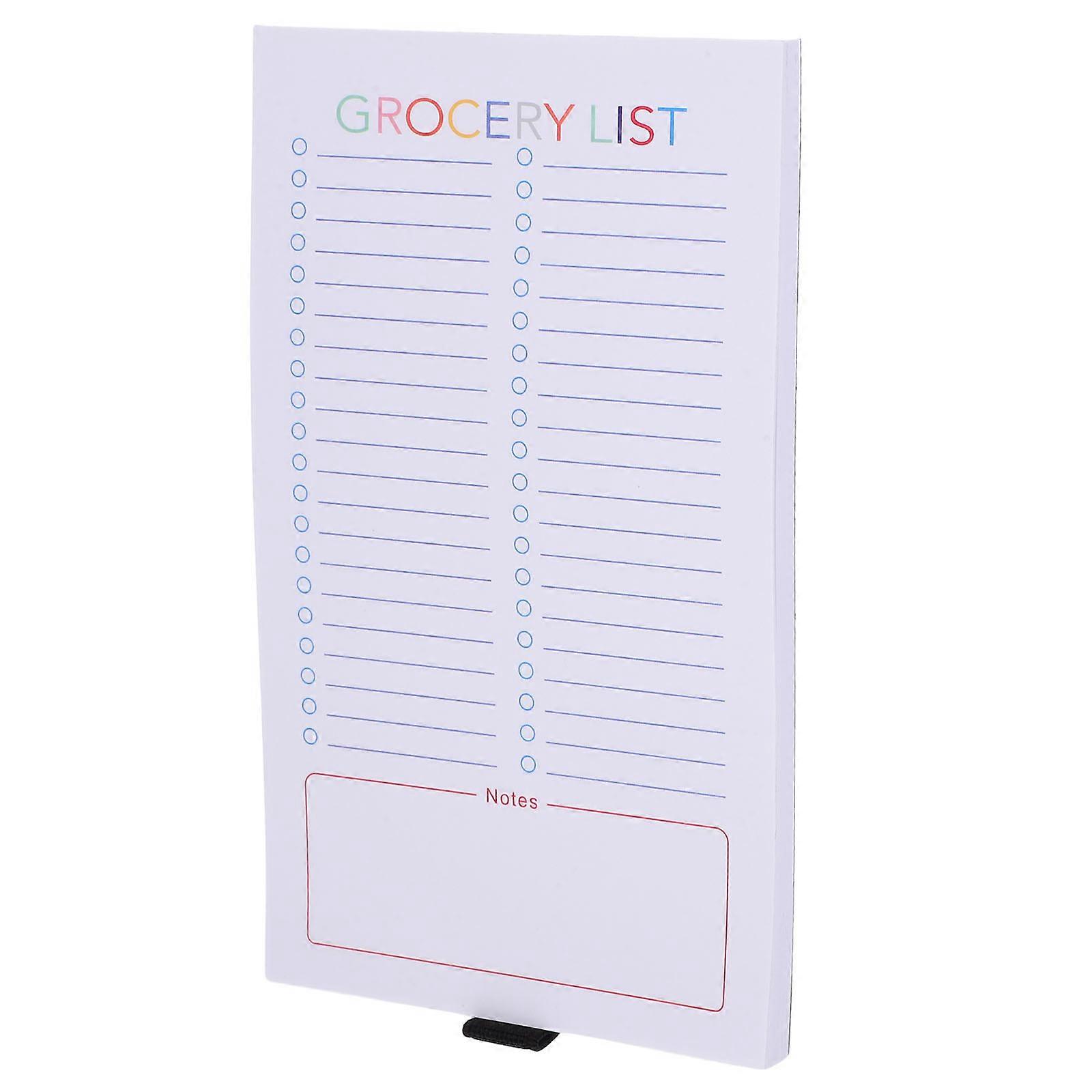 Magnetic Grocery List Pad for Fridge with Tearable Design and Clear Printing Multi Paper Small Size