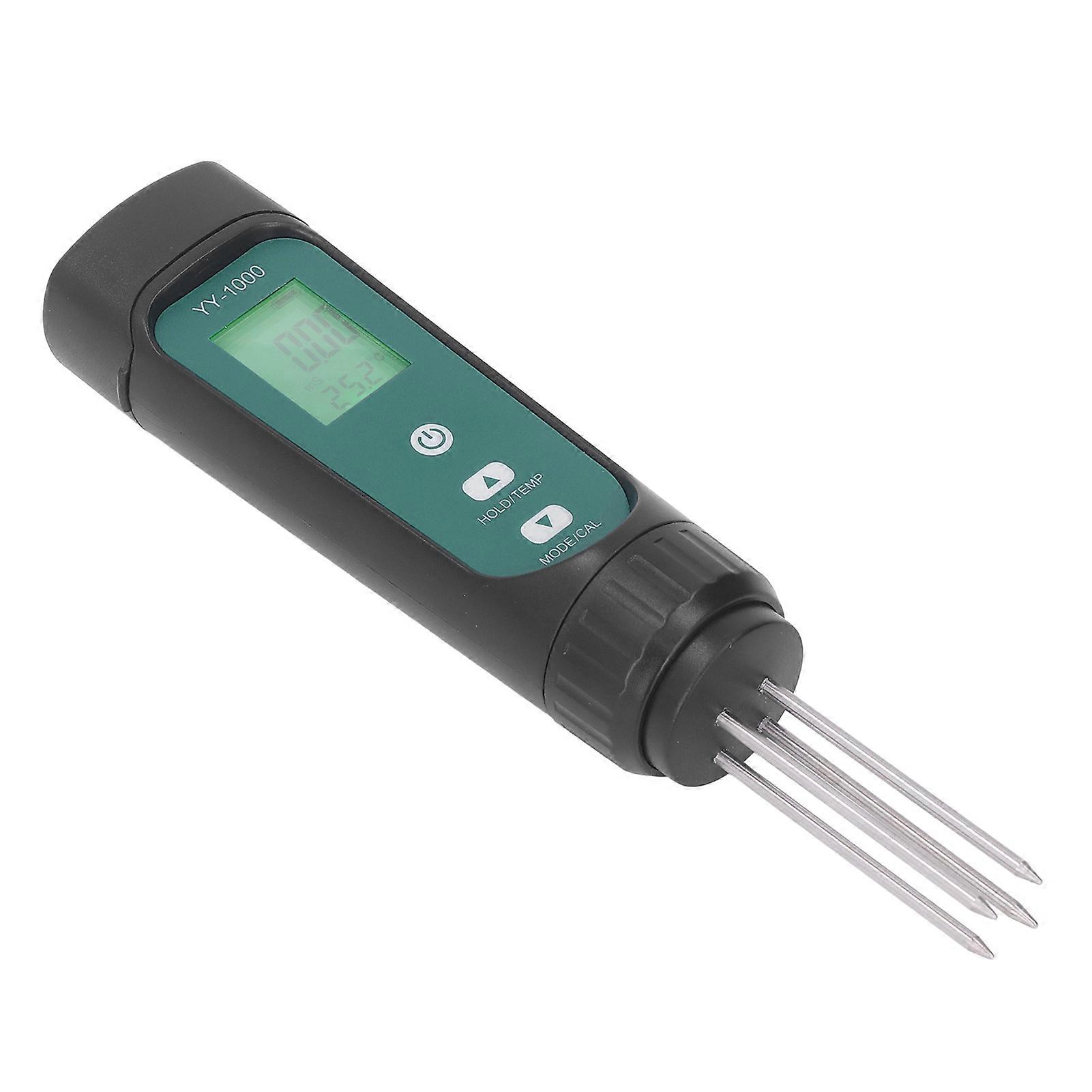 Soil Tester Digital 3 in 1 EC Temperature Humidity Meter LED Display with Backlight for Garden 