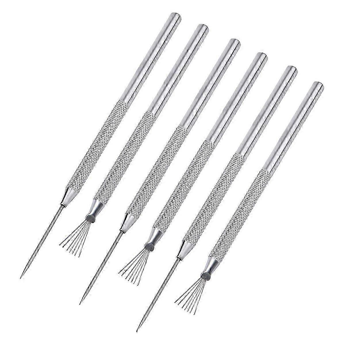 6-Piece Clay Sculpting Tool Set with Wire Texture Tools - Professional Ceramic Detail Tools for Artists & Crafting