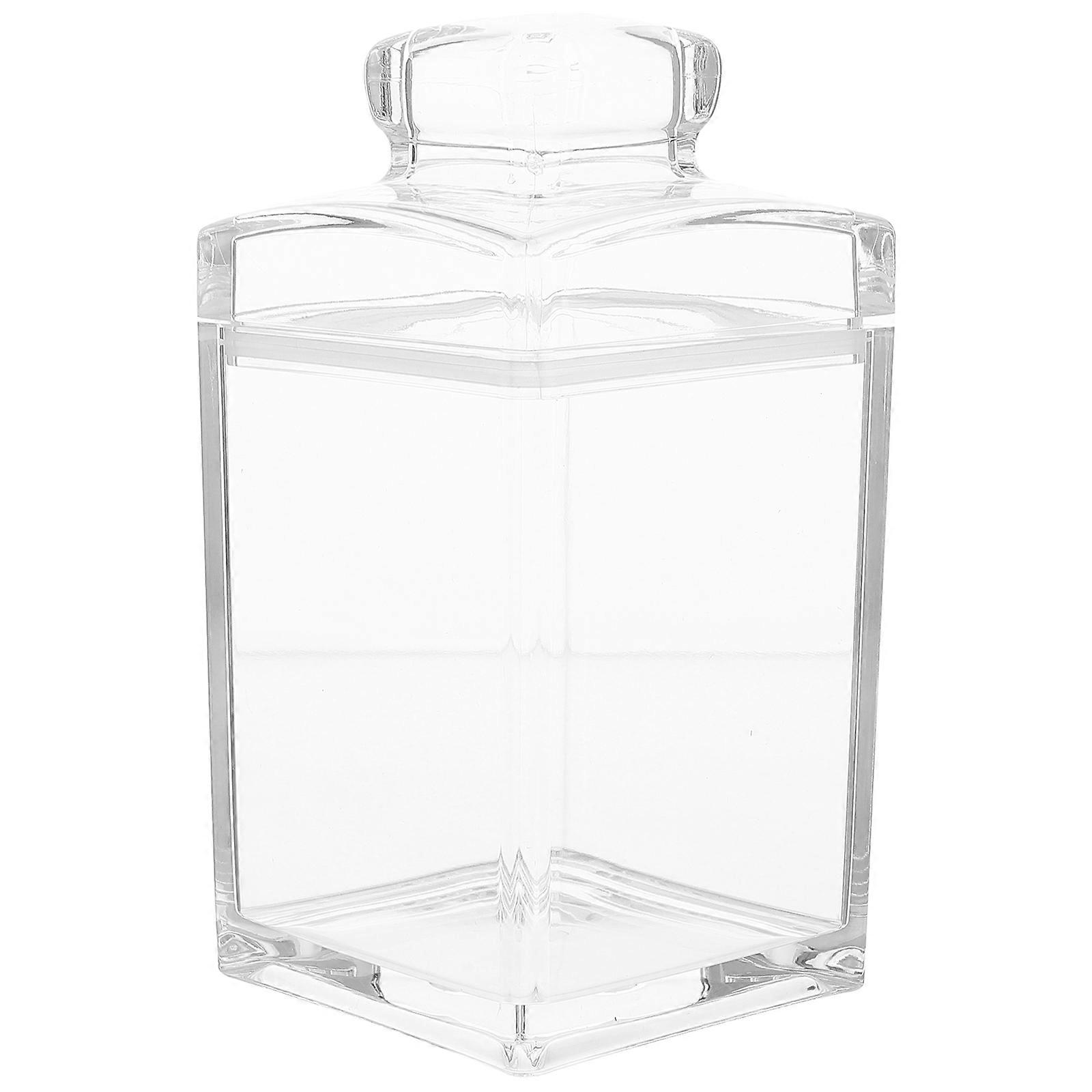 Transparent Acrylic Food Storage Jar with Sealed Cover for Kitchen Use 1 Pc