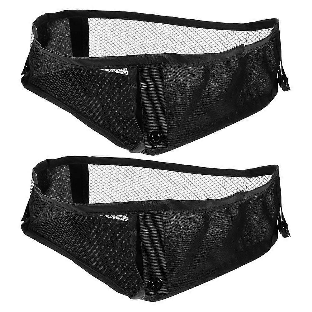 2pcs Stroller Bottom Storage Bag Compatible with Nappy Pouch Quick Installation Pushchair Basket Accessory