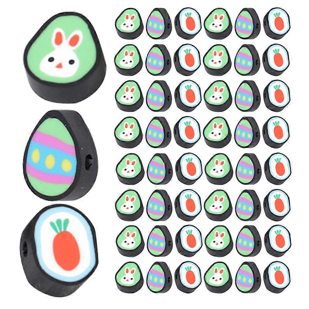 DIY Polymer Clay Necklace Beads for Crafting Supplies Lightweight and Portable 100Pcs Assorted Color