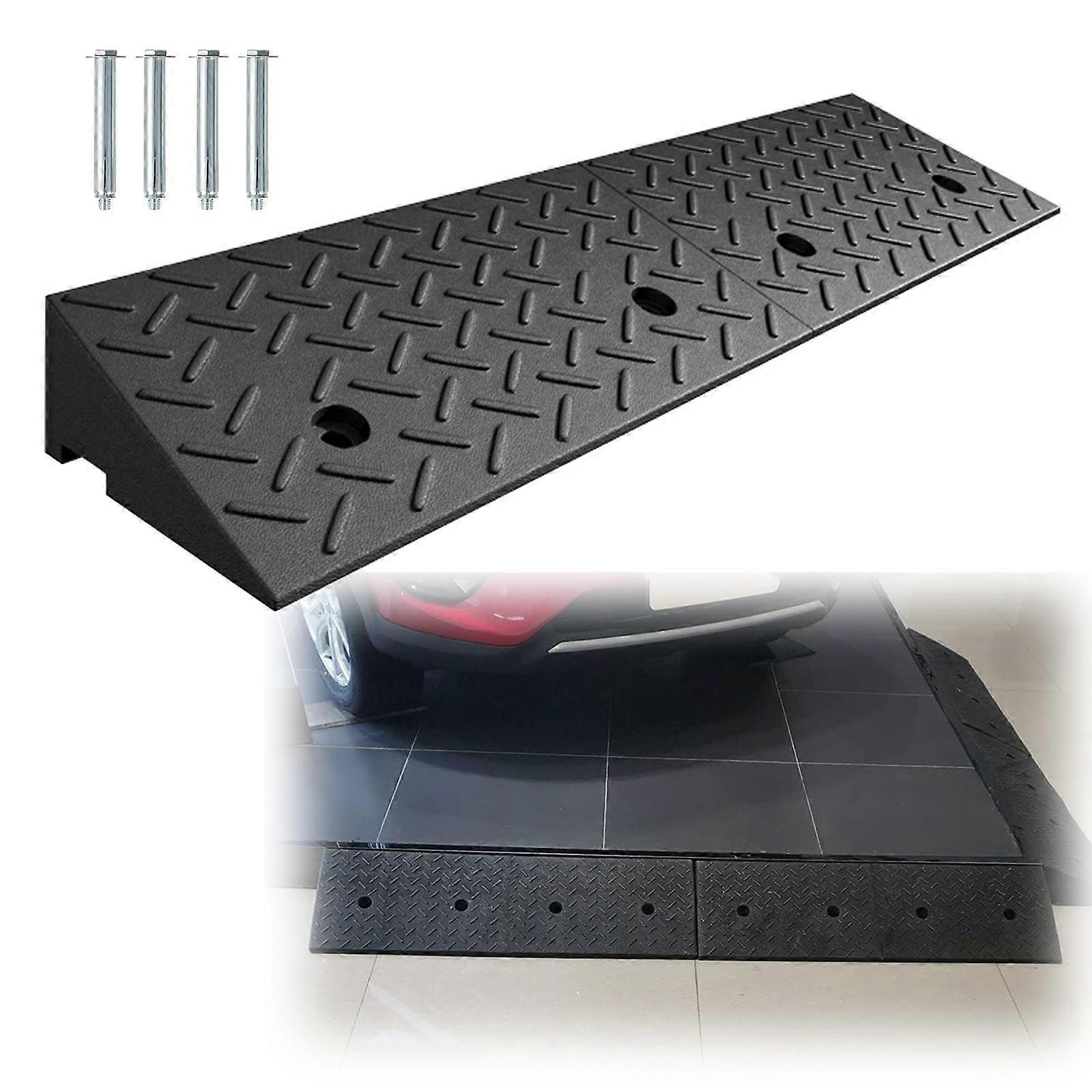 Rubber-Plastic Ramp Kerb Ramp Door Threshold Ramp Car Ramp For Deep Cars Motorcycle Ramp 10-15 cm Kerbs 100x30x15 cm