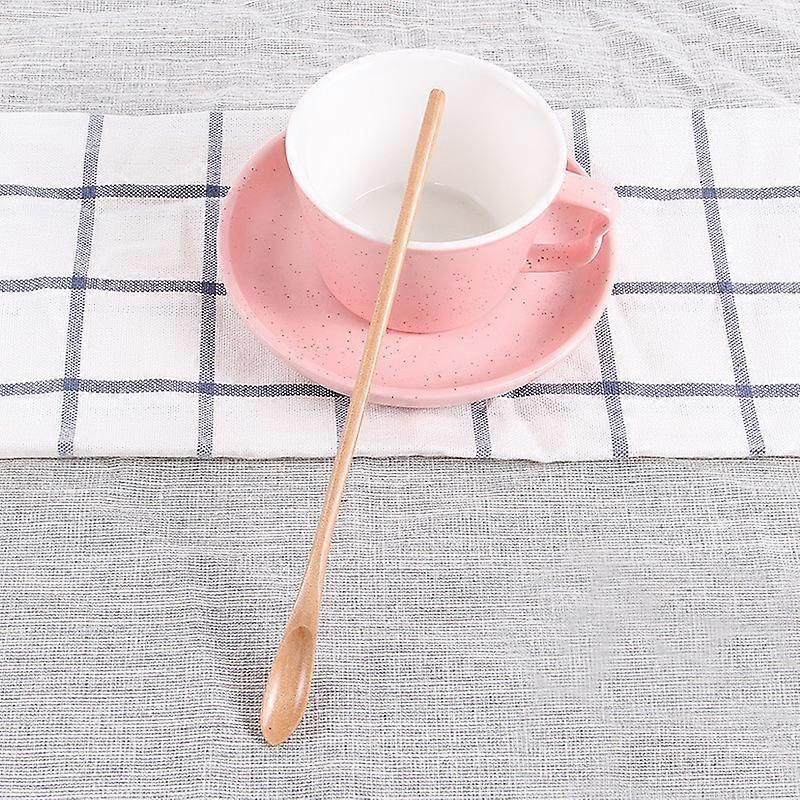 1 pc. Long Handle Coffee Spoon Creative Solid Wood Tableware Stirrer Milk Tea Milk Honey Wooden Spoon Coffee Spoon Tool