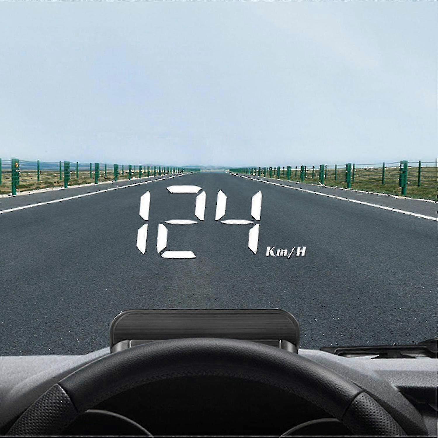Universelles Car Head Up Display (HUD) mit GPS-Tachometer, USB-Schnittstelle, Geschwindigkeits- und Fahrtrichtungswarnungen für sicheres Fahren