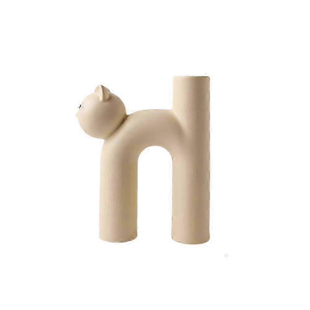Cute Cat Vase Decorative Piece Living Room, Floral Arrangement Home Decoration