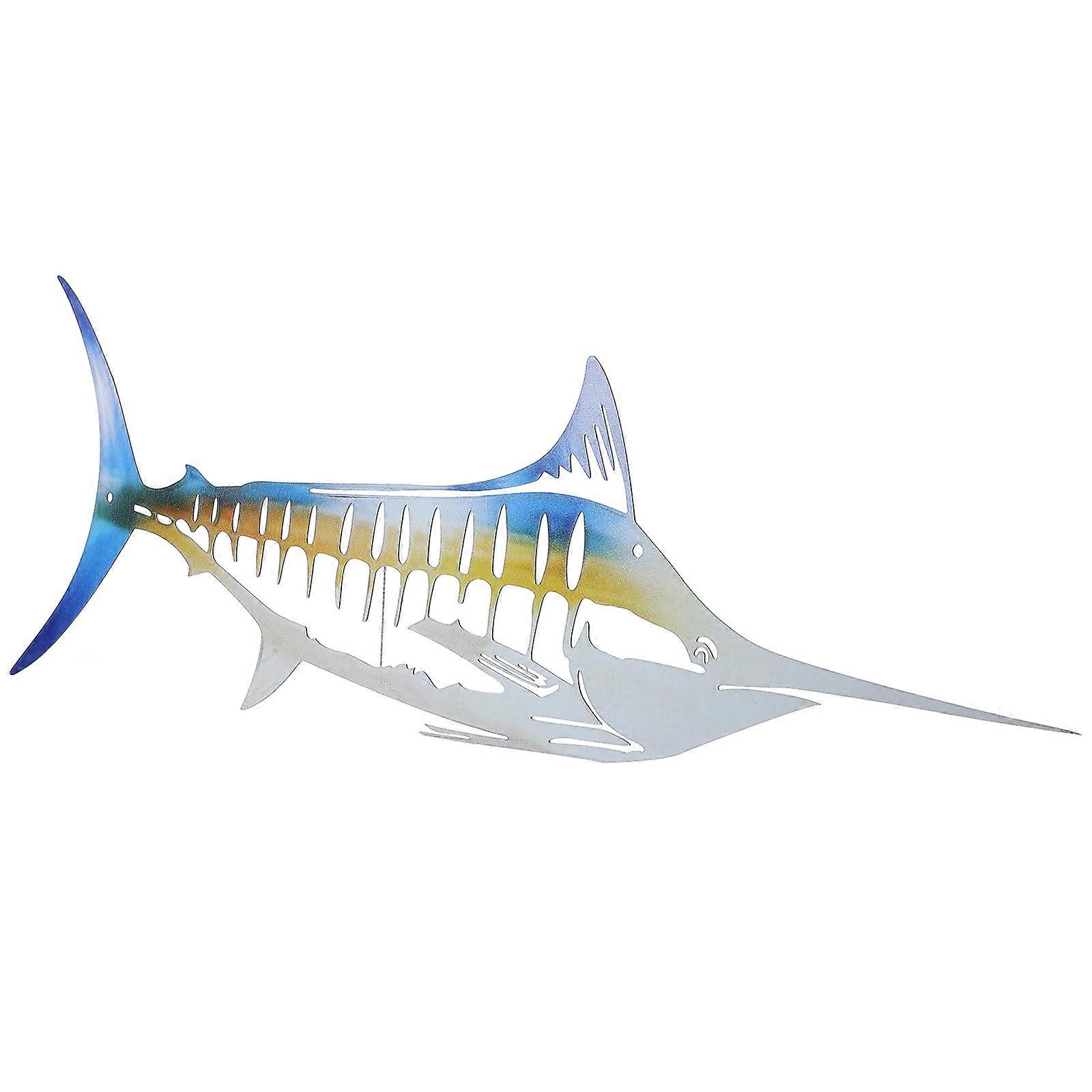 Décoration murale en métal représentant un poisson, aspect simple et réaliste pour diverses scènes