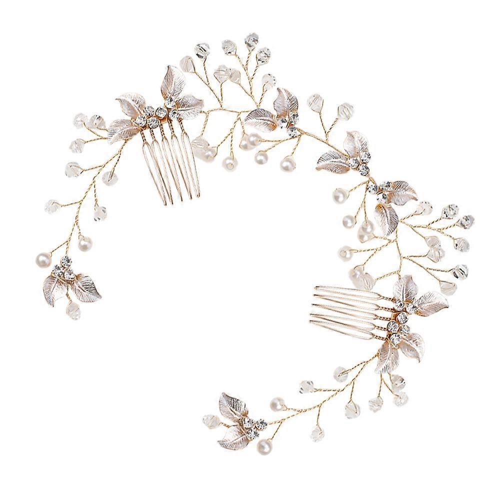 エレガントな花嫁のヘアピース、挙式のお祝いやパーティー用の花柄の櫛